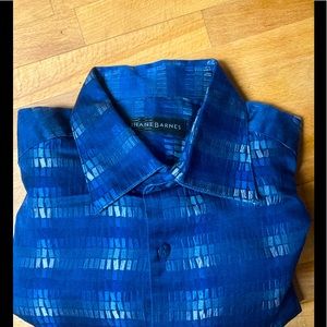 Jhane Barnes - Long-Sleeved Textured Silk Shirt